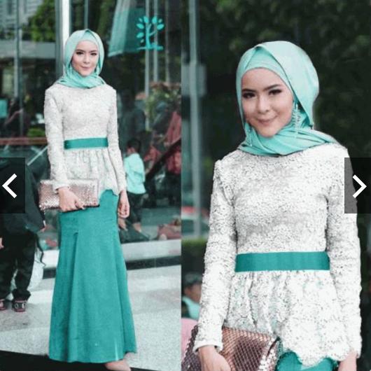 IndonesiaHeritage Setelan Kebaya Modern Brukat - Setelan Batik Wanita - Kebaya Pesta Brokat - Wisuda - Kondangan Muslimah - Kebaya Muslim - Gamis Kebaya - Fashion Busana Muslimah Maxy Dress ihadelia