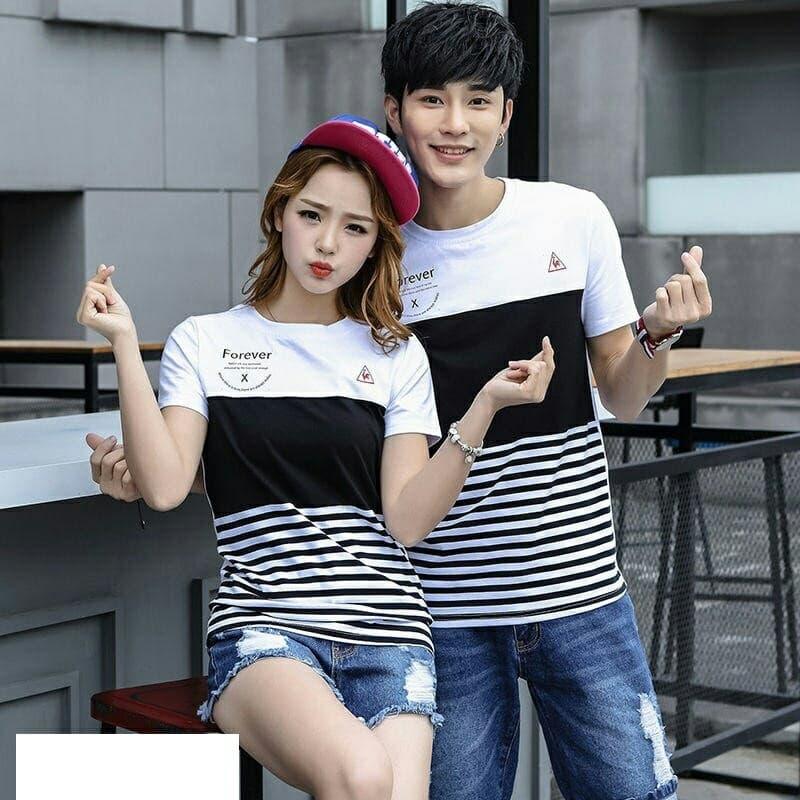 TJ.COLL - Kaos LENGAN PENDEK CP X SALUR -HARGA SUDAH DAPAT 2KAOS = ( PRIA L-WANITA M) KAOS MURAH HARGA GROSIRAN Busana Pasangan Kaos Couple Kaos Oblong T-Shirt