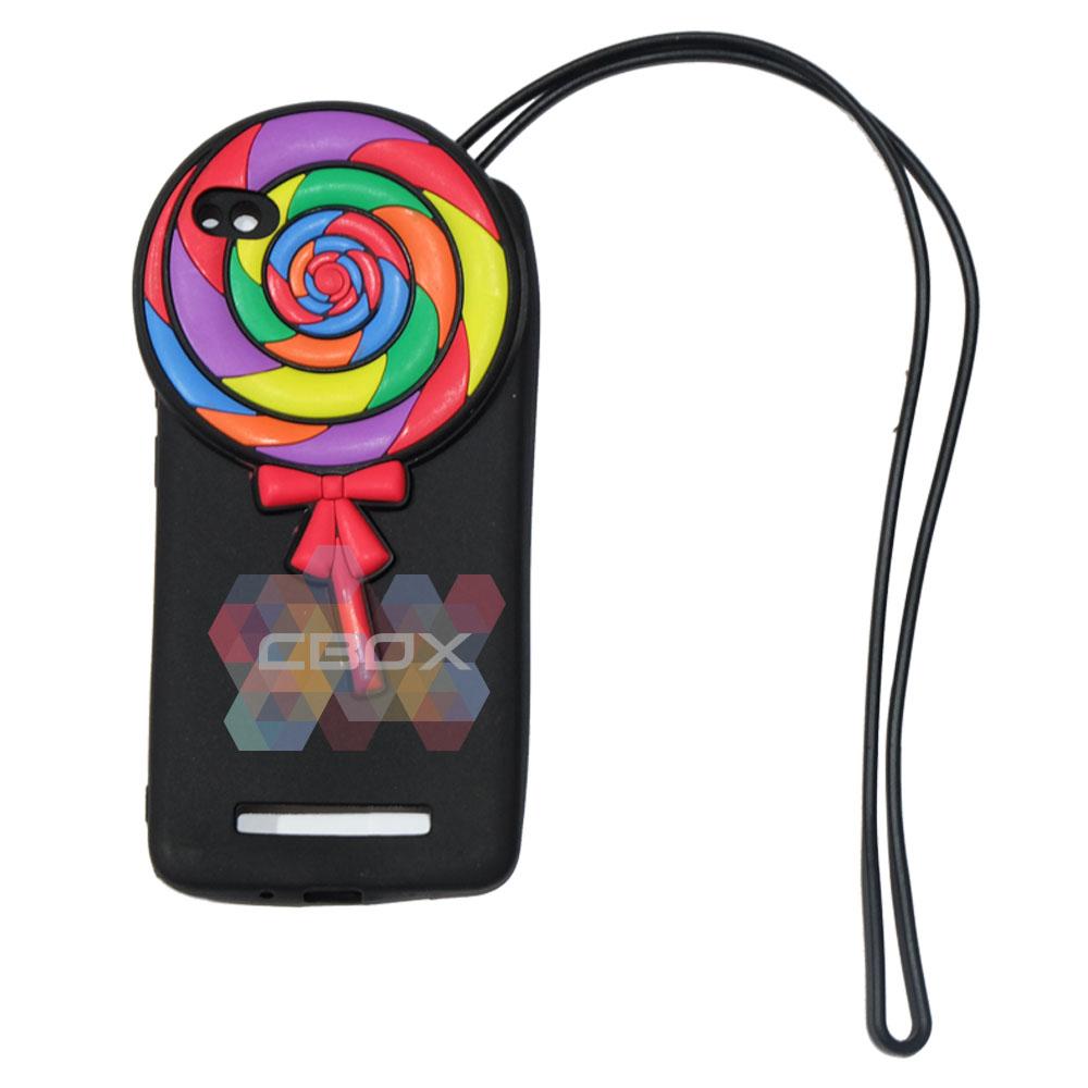 MR Soft Case 3D Animasi Xiaomi Redmi 4A Candy Lollipop With Necklaces / Silicone 3D Xiaomi Redmi 4A / Softcase Kartun Xiaomi Redmi 4A / Jelly Case Animasi Xiaomi Redmi 4A - Candy Lollipop + Gantungan