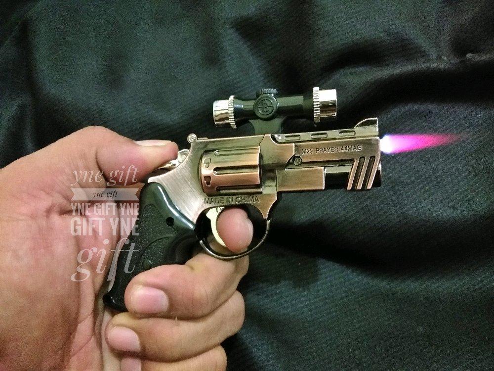 Korek Gas Pistol Revolver Mini Laser. Korek Api Unik Murah. Mancis Antik