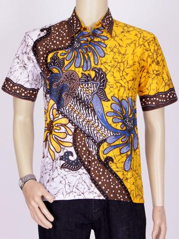 Baju Kemeja Batik Blok Warna 2618 || Batik Kantoran