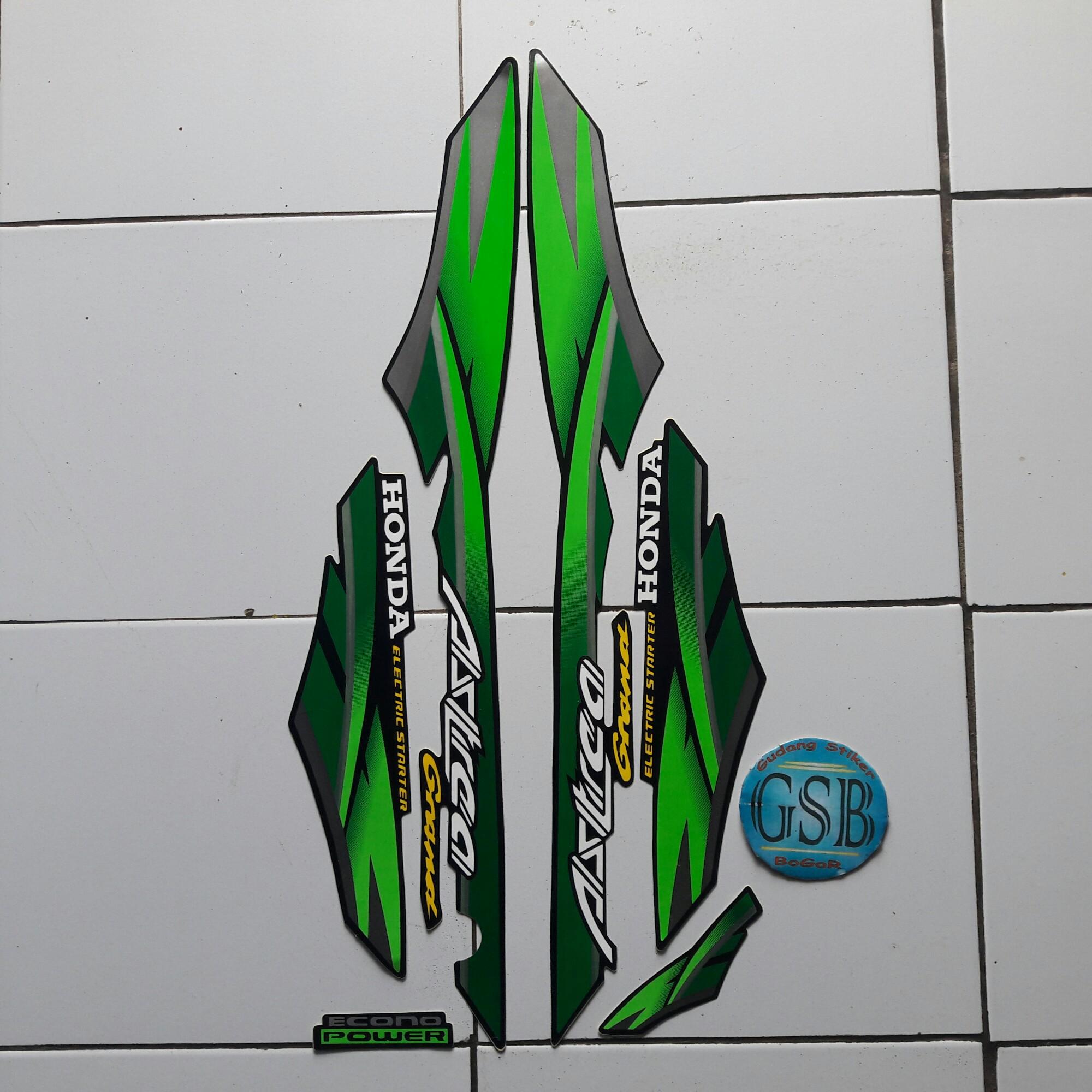 Stiker Striping Motor Honda astrea grand 1996 hijau