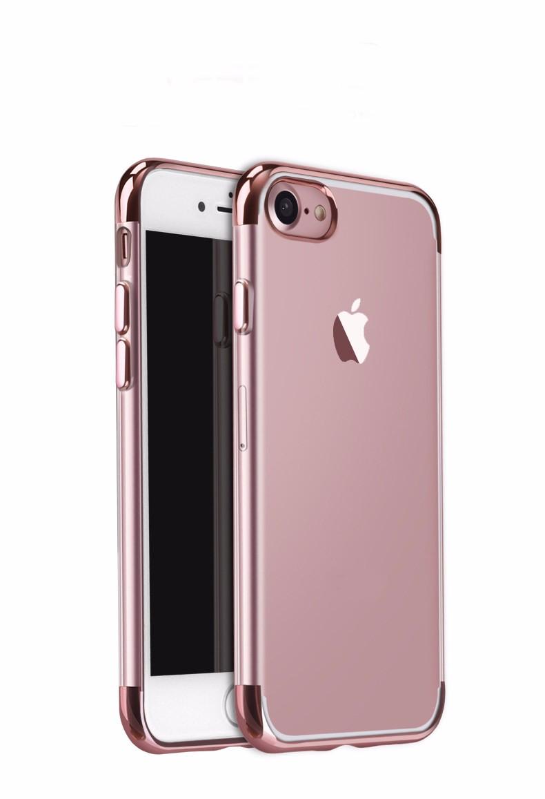 Softcase Neon Bening Iphone 7 Case Silicon Casing List Warna - ROSE GOLD