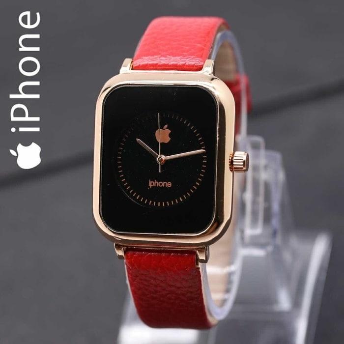 JAM TANGAN PRIA WANITA APPLE IPHONE LEATHER