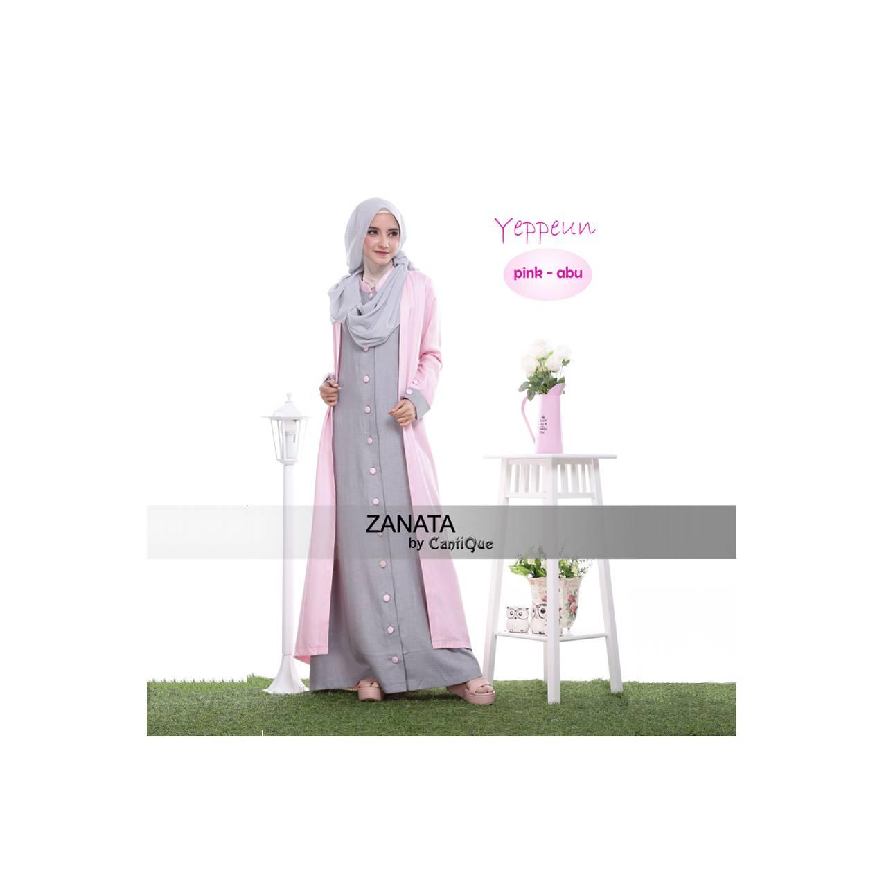 Baju Kerja Wanita Gamis Kantor Resmi Formal Santai Hamil Menyusui Pink