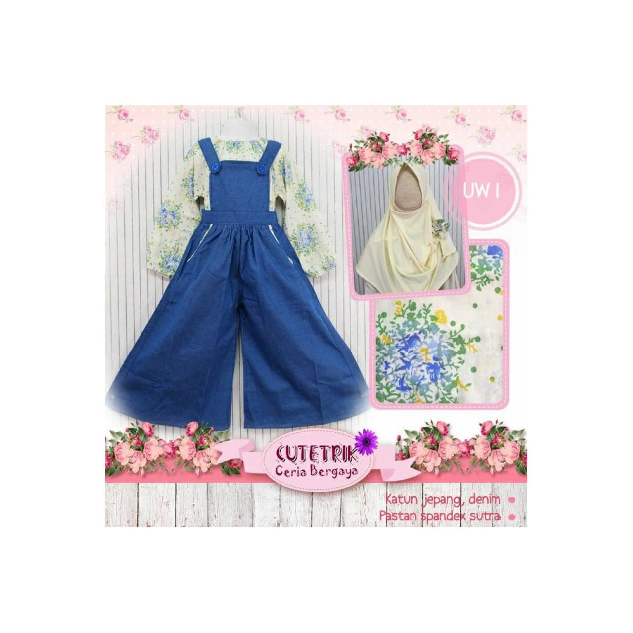 Gamis Anak /Baju Muslim Anak Perempuan 8-12th Lucu Murah Cutetrik UW1