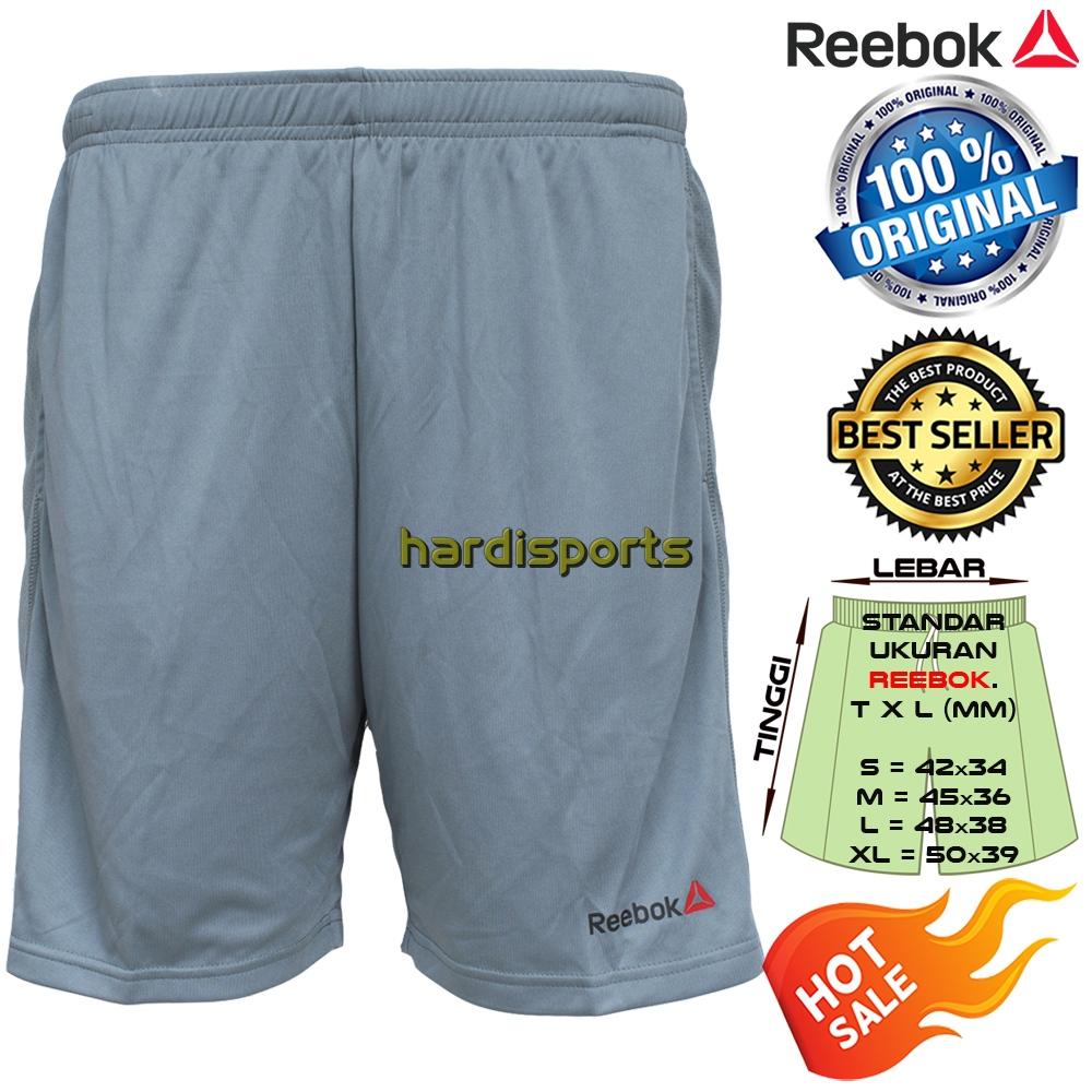 Celana Pendek Pria / Men's Tennis Shorts Reebok Playdry (Polyester) TDU706A - Stonewash