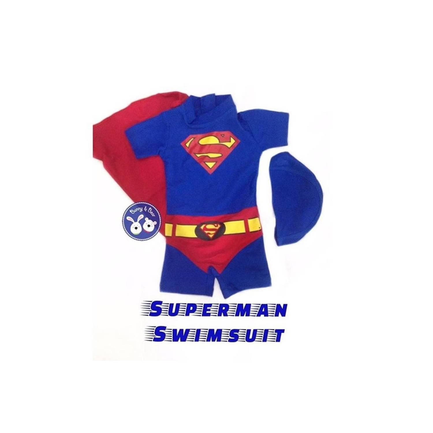 new model Superman Swimsuit Baju Renang Diving Superhero Anak Bayi