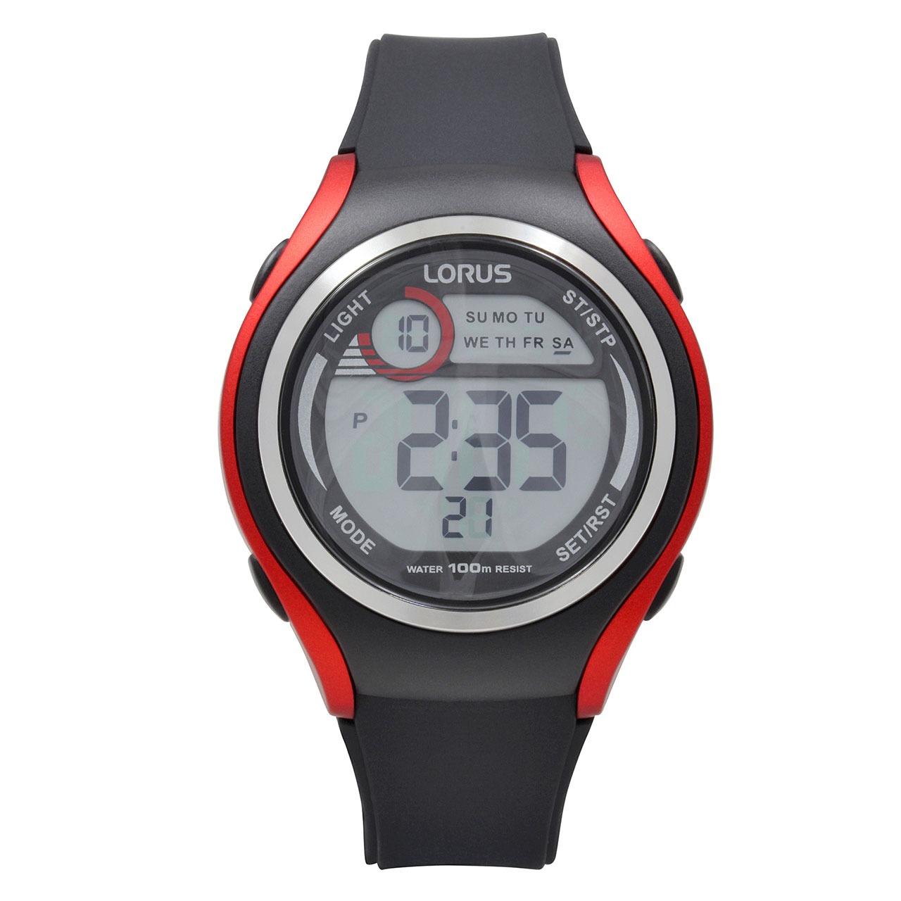 LORUS Jam Tangan - Black Red - Silicon - R2379LX9