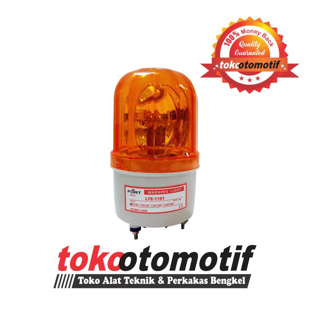 Lampu Rotary / Warning Light / Sirine LTE 1101 DC 12V Aki Kuning (Aphonia / Tanpa Bunyi)