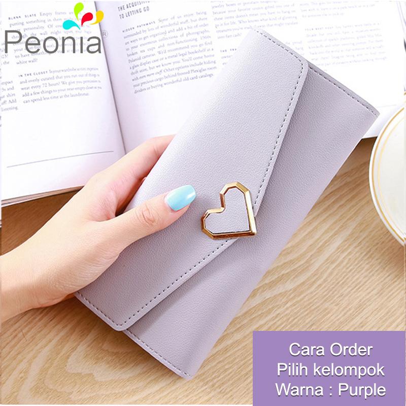 Peonia - Dompet Wanita Panjang Hp Import - Korea Fashion Style - Love Long