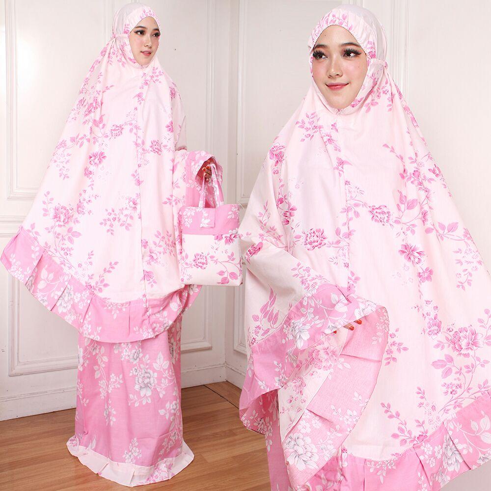 mukena dewasa katun jepang mukena trendy fashion bunga