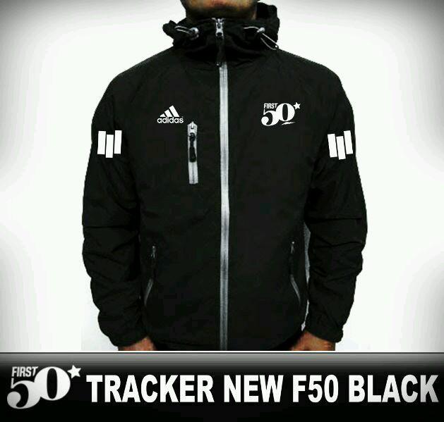 Terbaru!! JAKET WINDBRAKER TRACKER ADIDAS BLACK - ready stock