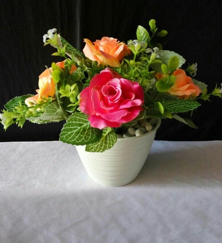 Est Bunga Hiasan Meja Best Quality Product Deals Bunga Hiasan Meja Ruangan Tamu Artificial Plastik Rose Mini