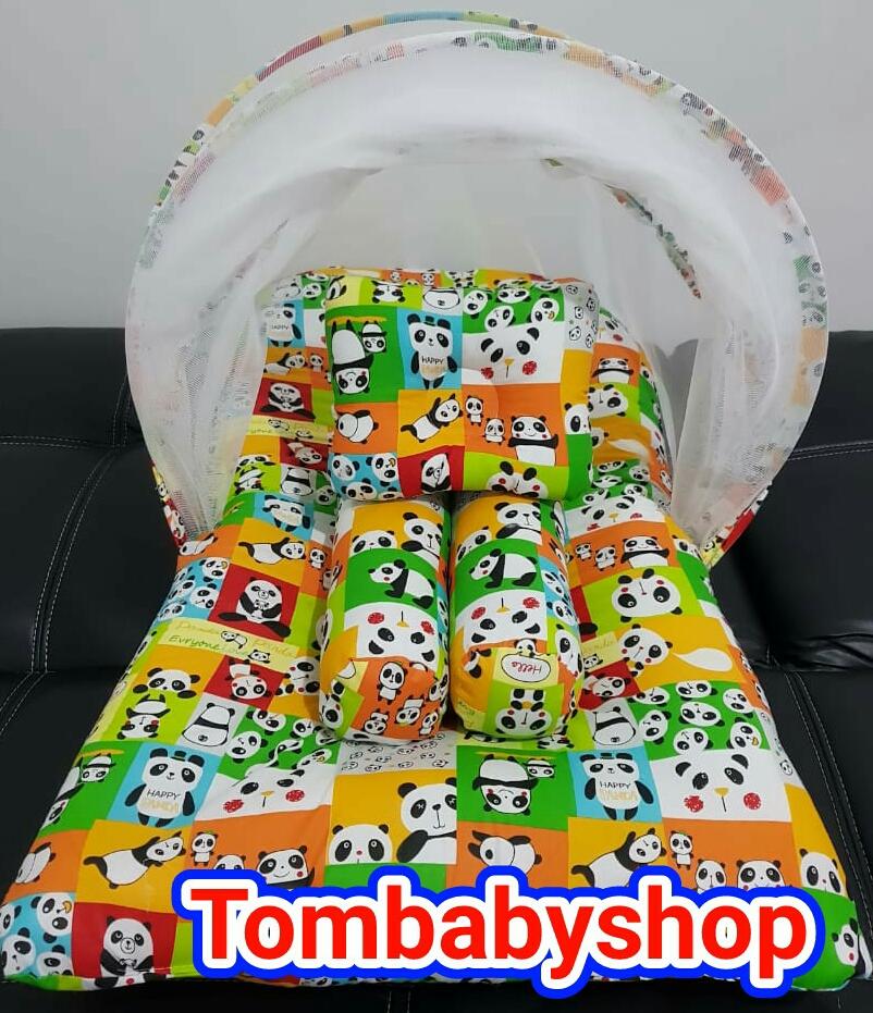 KASUR BAYI KELAMBU MOTIF PANDA WORLD