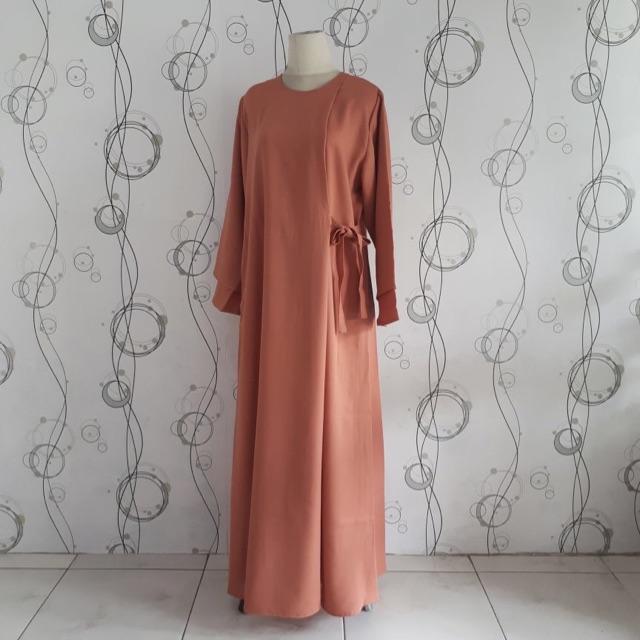 Baju gamis ibu hamil/menyusui/crepe/formal/santai/big Size/jumbo/multifungsi/4 in 1/busana muslimah (Mint)