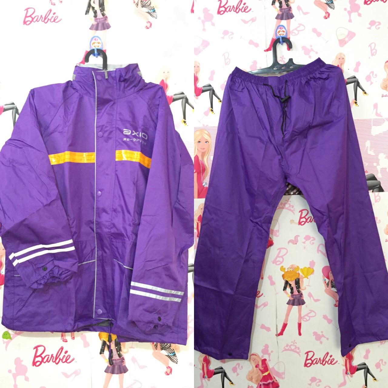 Jas Hujan AXIO Europe SILVER series khusus warna UNGU ready M L XL