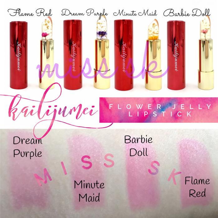 kailijumei flower jelly lipstick ( lipstik bunga gold 24k )