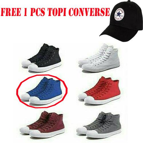 Sepatu Converse All Star-Polos-model tinggi-pria wanita(gratiss topi converse)