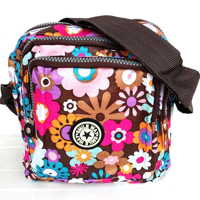 Vienna Linz Tas Selempang Wanita Flower Bunga SIMMY 24x8x23cm Casual Messenger Sling Bag Korea Nylon Waterproof Women Fashion Accessories Feminim Tas Bahu Slempang Kuliah Kampus Jalan Travel Tempat Makeup Kosmetik Gadget Dompet Fashionable