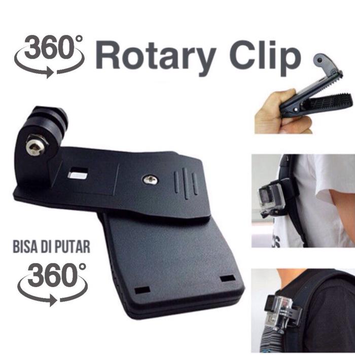 Penjepit kamera Action Cam Rotary Clip 360 Mount GoPro Xiaomi - HCR055