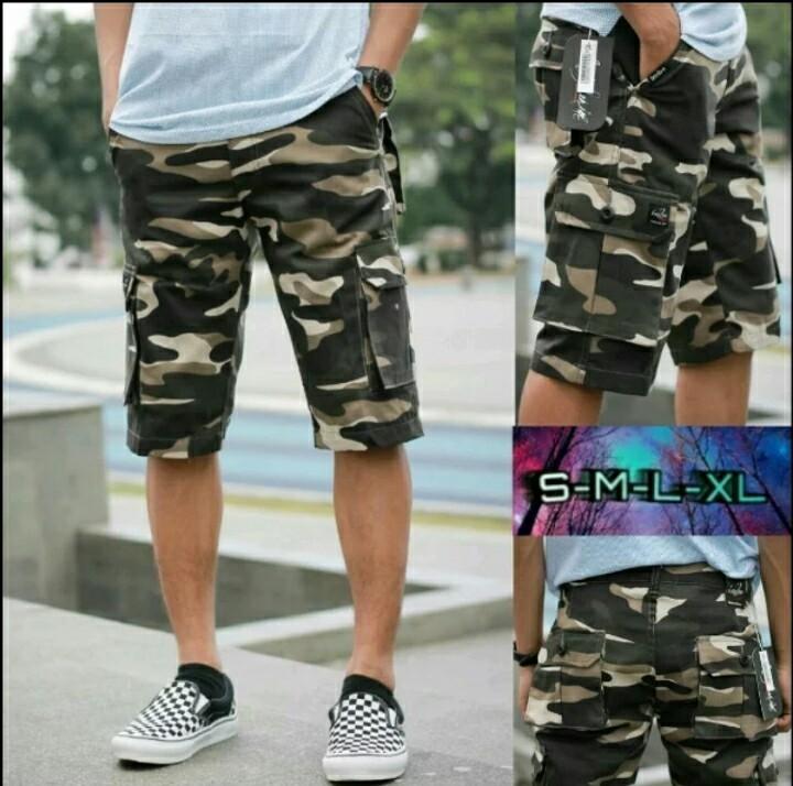 LKY Celana Chargo Pendek Loreng Army