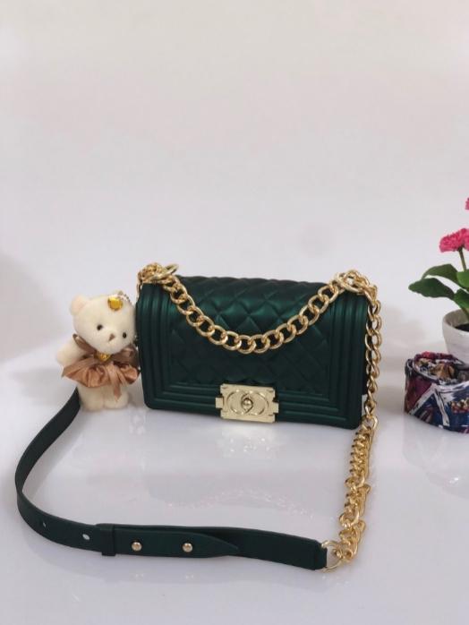 TAS IMPORT JAKARTA JELLY MATTE Chanel Boy UK25 BW8037 FREE BONEKA DAN SYAL