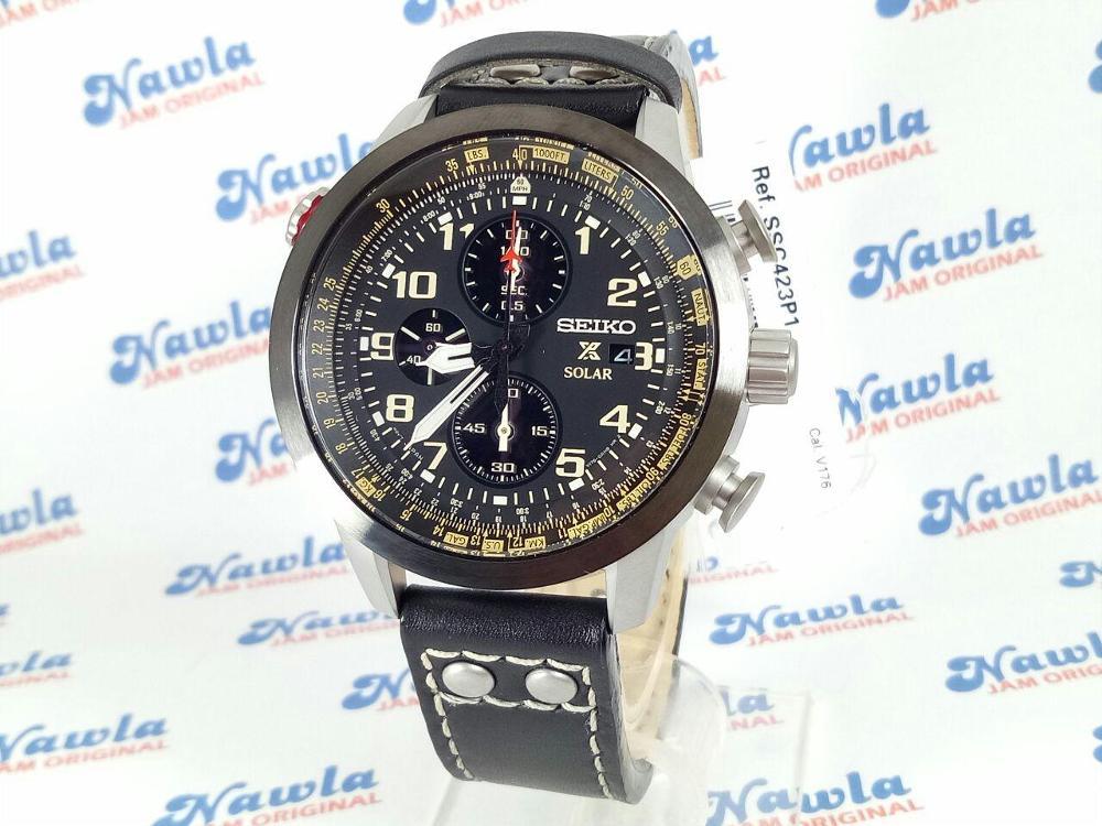Seiko Prospex Solar Chrono Brown Leather | Jam Tangan Pria SSC423P1 Best N2jt