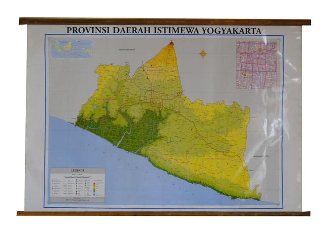 Baru! Peta Provinsi Di Yogyakarta (Bingkai) - ready stock
