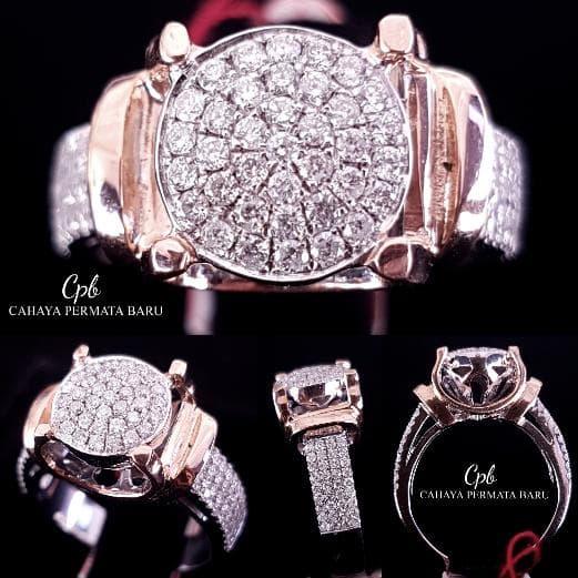 Cincin Emas Berlian Eropa 0.63 Carat total 8.20 Gram