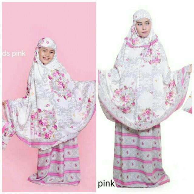 Mukena Couple Rayon Nadira TAS PESTA Untuk TK, SD, TANGGUNG DAN DEWASA (Couple TG coklat)