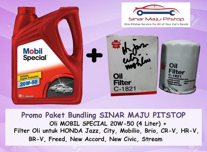 Paket MOBIL SPECIAL 20W-50 & Filter Oli HONDA CR-V HR-V BR-V STREAM