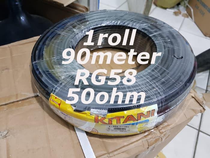 Kabel coaxial RG58 KITANI 50 Ohm 90 meter 1 roll