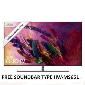 QLED SAMSUNG 55Q7FN FLAT 4K ULTRA HD PREMIUM FREE SOUNDBAR HW-MS651