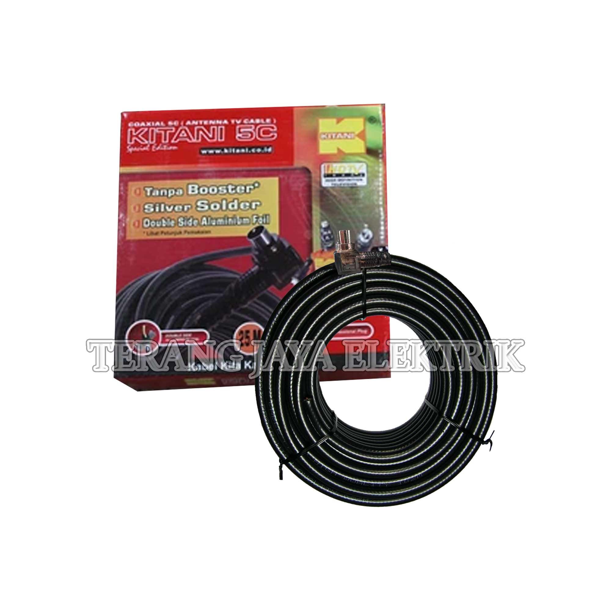Kabel Antena TV Tanpa Boster 25 Meter Kitani 5C