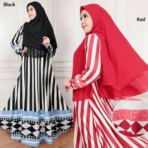 Gamis Wanita ABISIN STOK ---- Syar'i Zahra Maxi( MAXI JERSEY + BERGO )