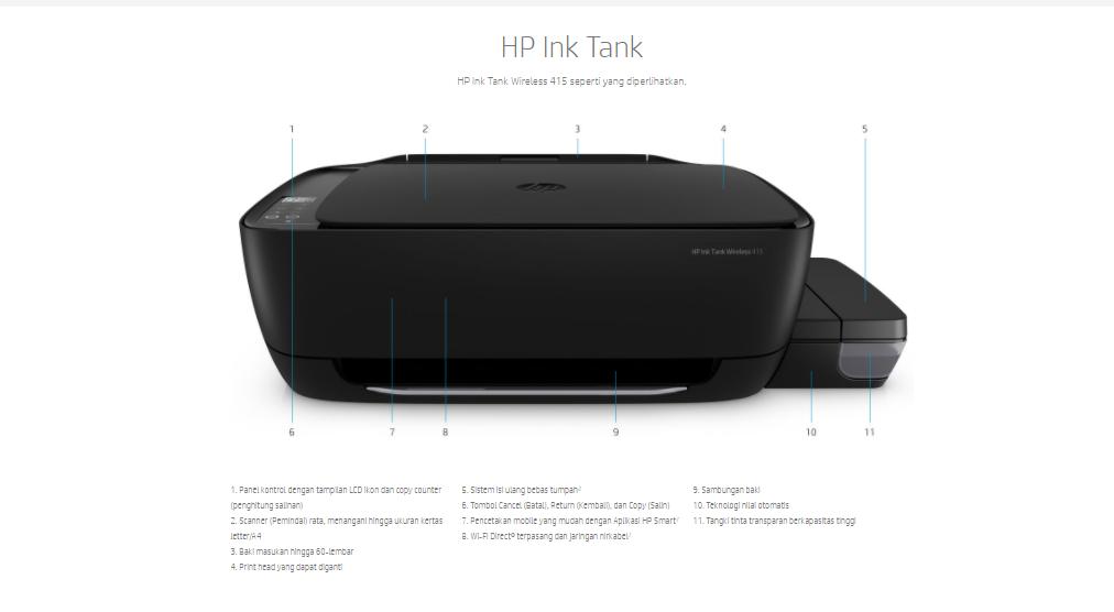 HP Ink Tank Wireless 415: Membeli jualan online Printer Laser Ink Jet  Multifungsi dengan harga murah | Lazada Indonesia