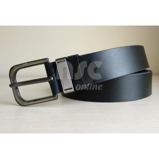 ORIGINAL! SABUK KULIT SAPI ASLI GARUT / IKAT PINGGANG PRIA POLOS 4CM - DHFO