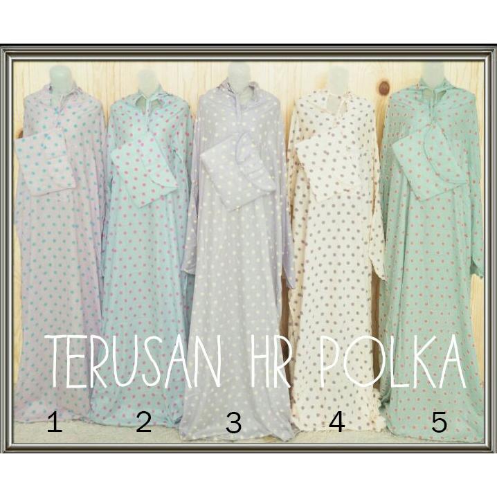 Ezpata Mukena Bali Dewasa Terusan Motif Polkadot Songket Terbaru