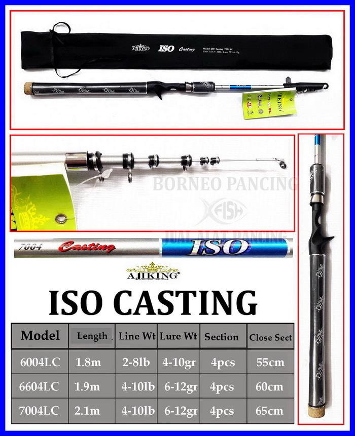 Stik Ajiking ISO CASTING 6004LC Baitcast-Antena 2-8lb