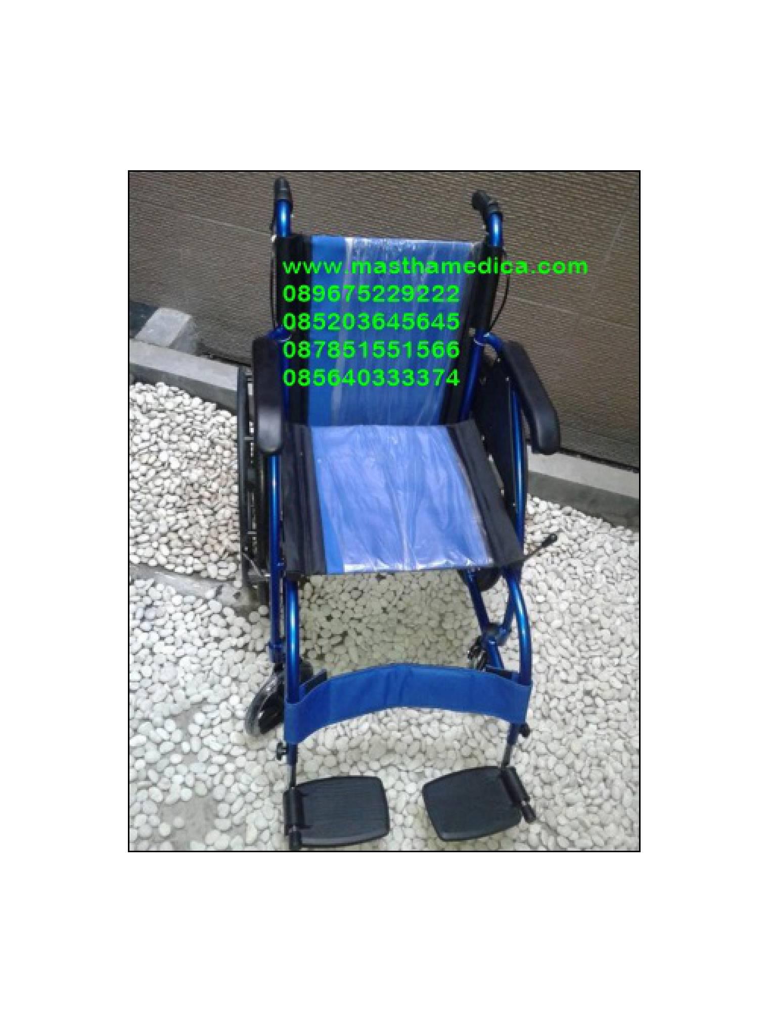 Kursi Roda Wheel Chair KY869LBJ Aluminium Biru Velg Racing Sella Murah