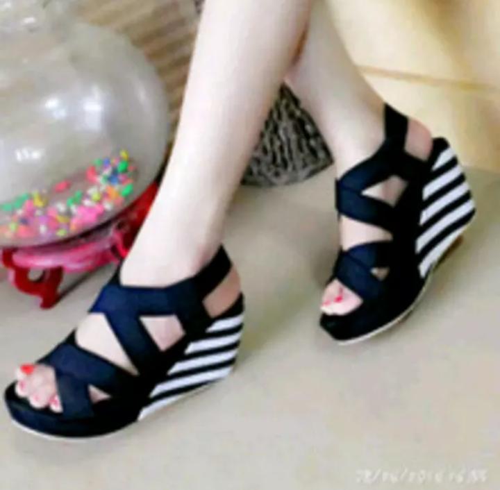 Sepatu Wedges Belang Q01 - Grosir Sepatu Murah Sepatu Wedges Wanita Sandal Wedges Sendal Wedges Wanita