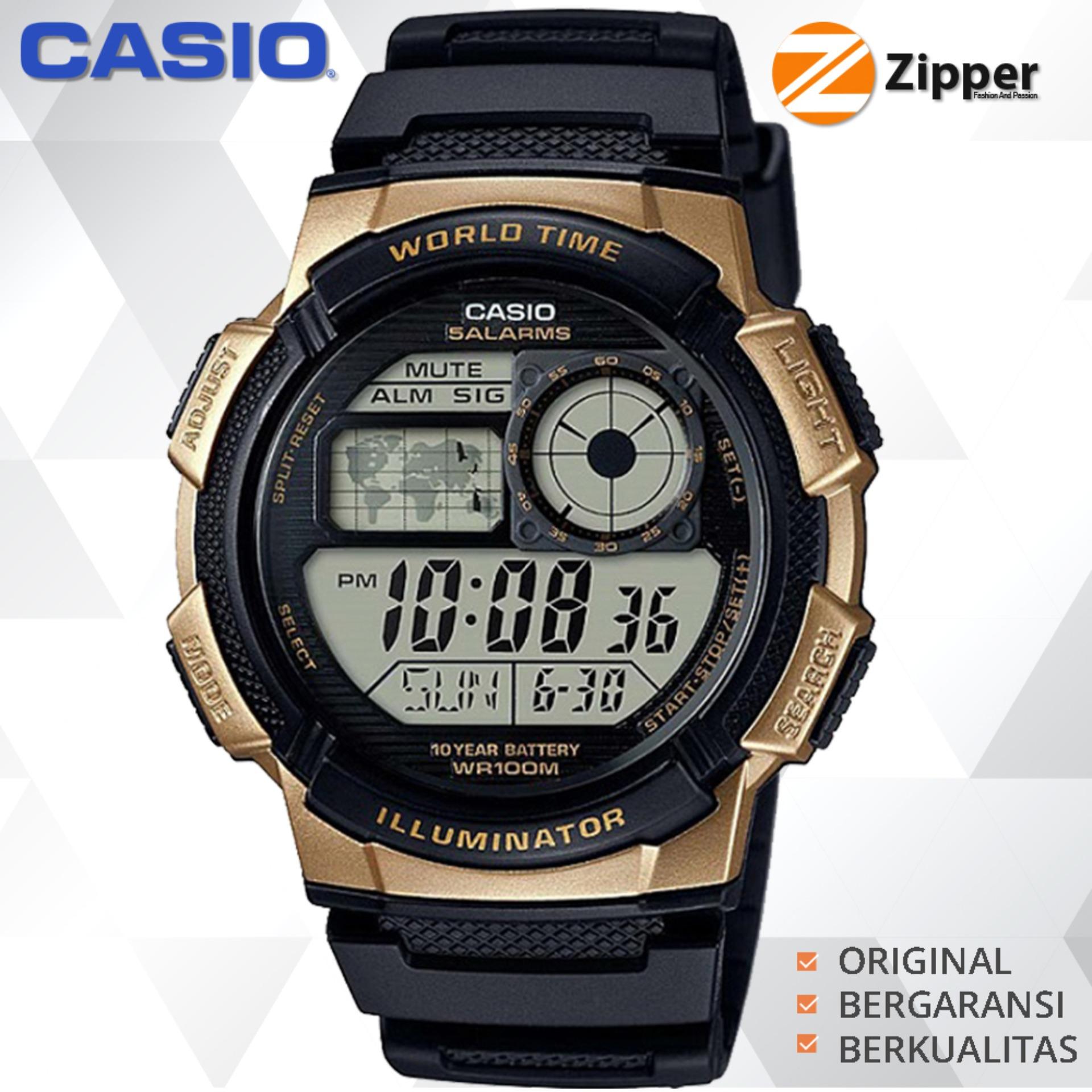 Casio Illuminator Jam Tangan Digital AE-1000W-1A3VDF Youth Series - Tali Resin