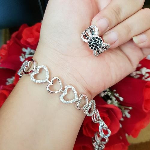 gelang cincin xuping love cantik gold silver