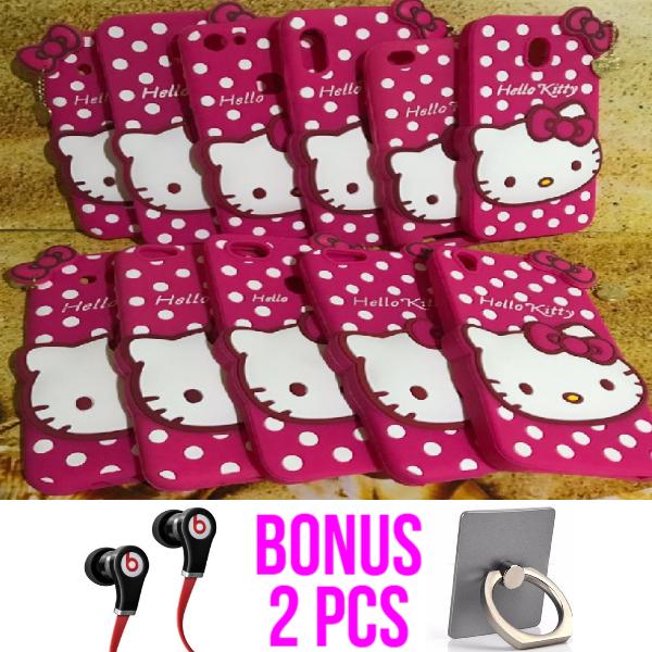 CASE 3D FOR VIVO V7 / 3D CASE CUTE HELLO KITTY POLKADOT HD FREE Beats By Dr Dre Ear Earphones Handsfree + Iring