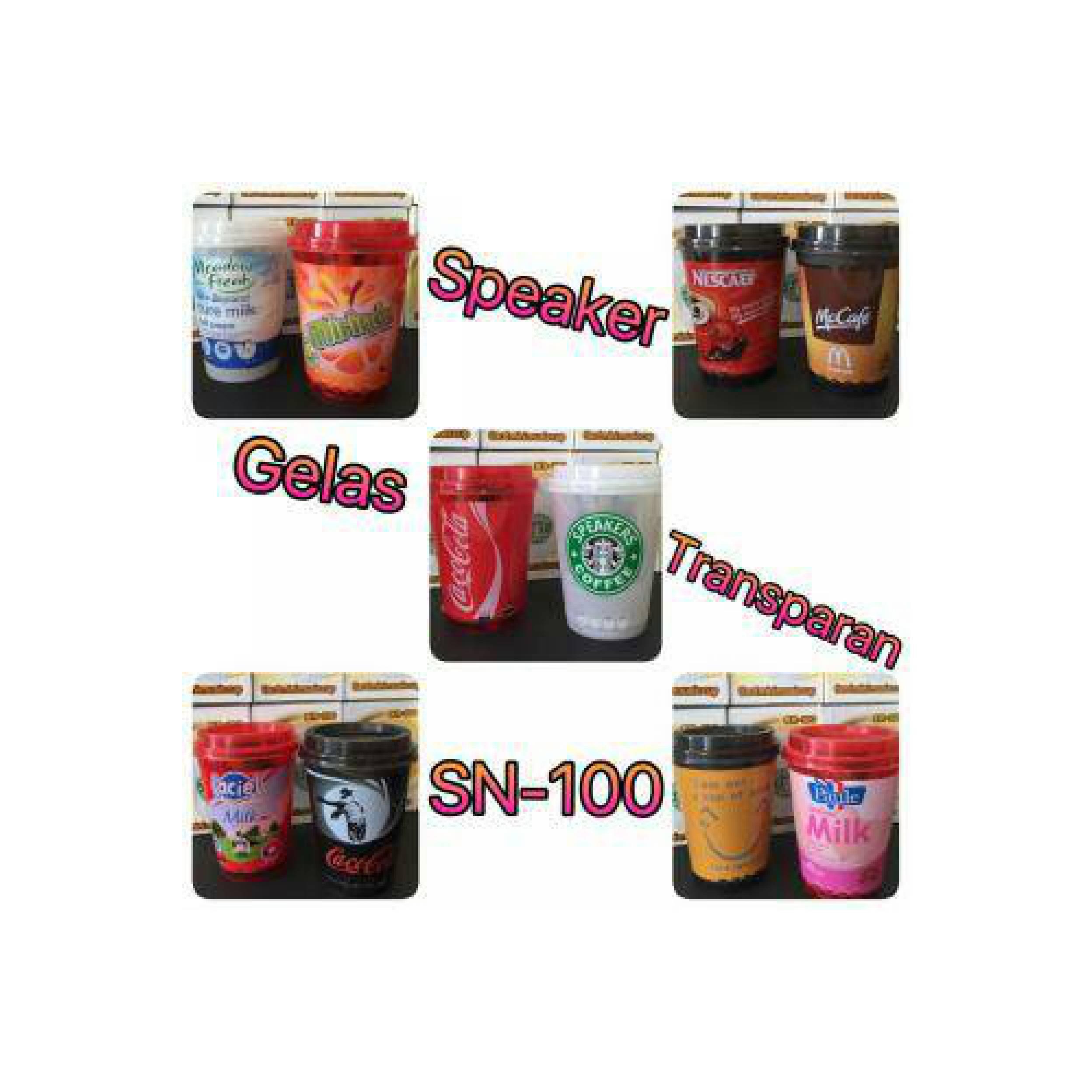Speaker Aktif unik usb Gelas Transparan