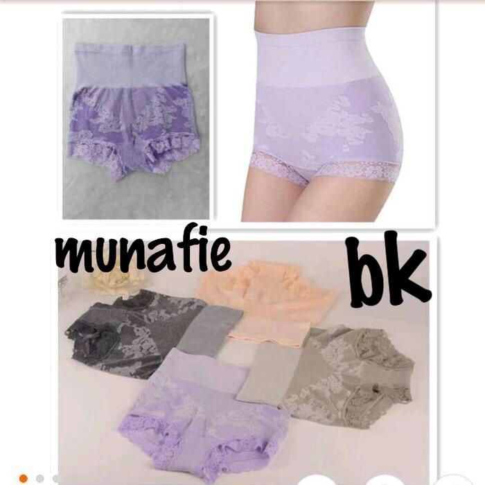 KORSET CORSET CELANA PAKAIAN DALAM PELANGSING MUNAFIE MOTIF BUNGA SLIMMING PANTS - KRIM