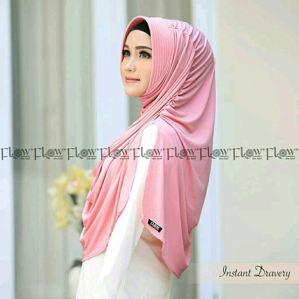 Jilbab Instan Murah Dravery Idea Dusty Grosir Hijabers Promo Jumbo Motif Cantik Terbaru Pastan Bergo