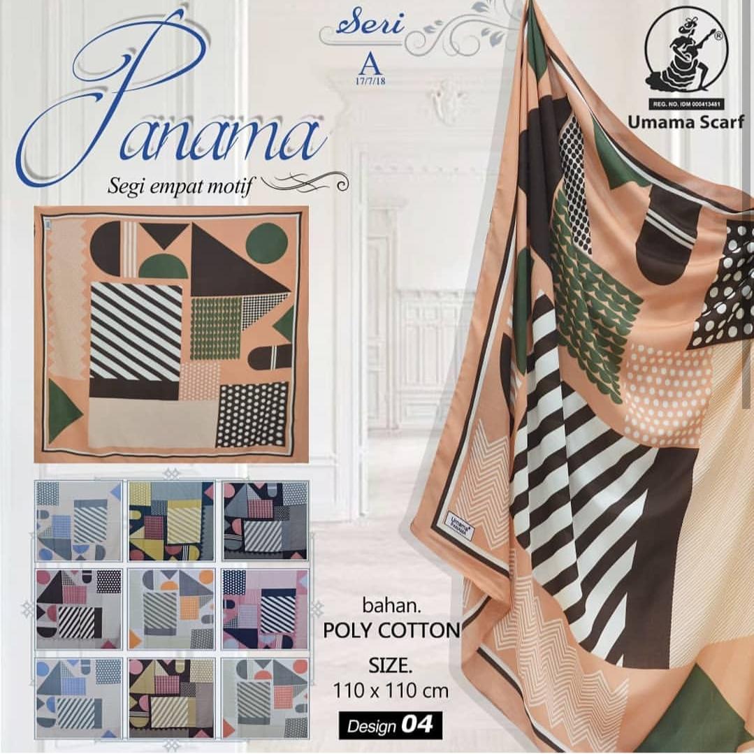 Hijab Segi Empat Motif abstrak type panama / Jilbab Segi Empat Motif / Kerudung Segi Empat Motif /Hijab Segi Empat panama Umama scarf
