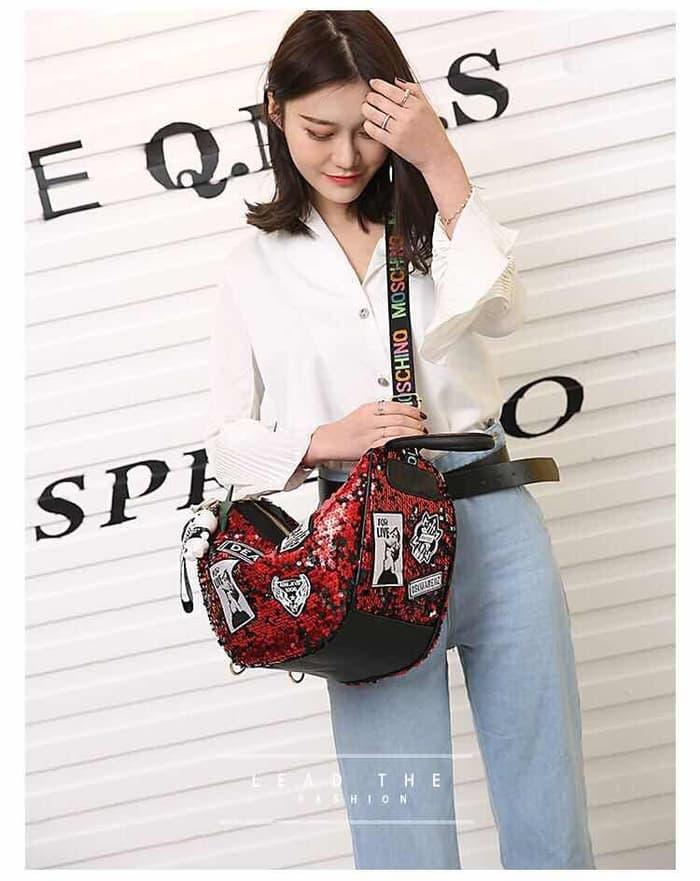 TERLARIS!!! SEQUIN BAG NEW MODEL UNIK 3IN1 TIDAK PASARAN *CEK VIDEO CARA PENGGUNAA - Hitam - g41bwC